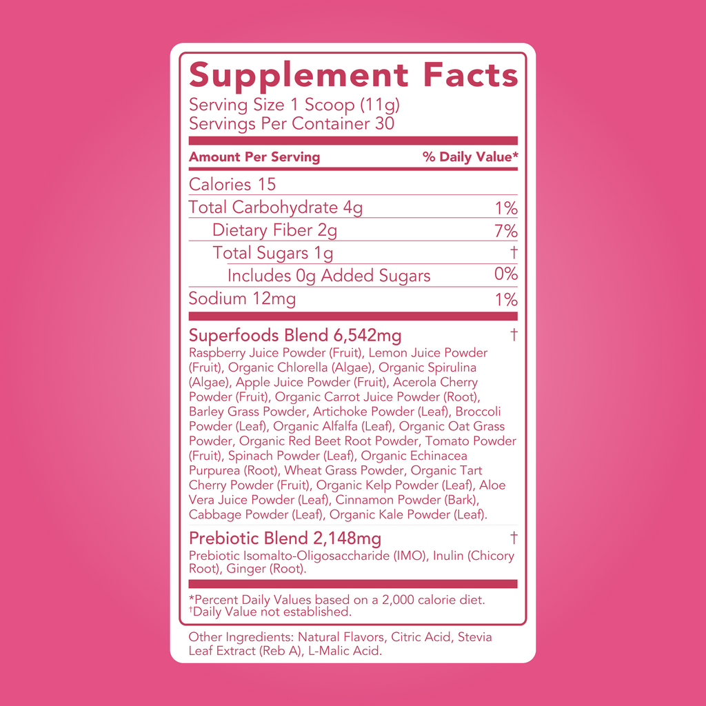 Greens: Raspberry Lemonade Super Greens Mix